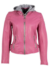 Finja Pink Leather Jacket