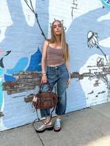 Toni Beaded Tank Brown