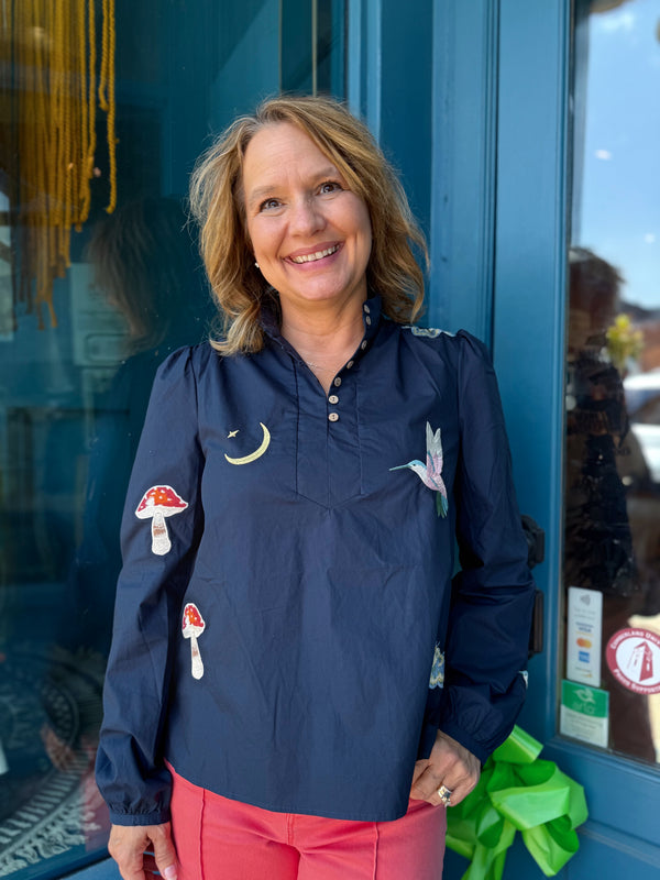 Ciebon Joy's Embroidered Button Up