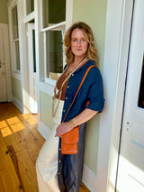 Milio Milano Navy Linen Button Up Dress
