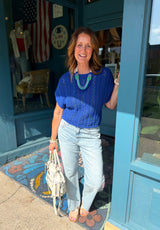 Ballast Crochet Top Nautical