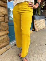 Audrey Cropped Pant in Goldflake