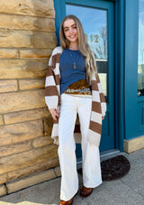 Saltwater Luxe Chestnut Stripe Cardigan