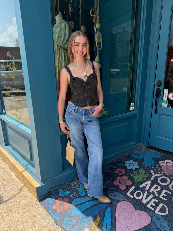 Free People Tell Me More Cami Black