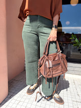 Chelsea Wide Leg in Washed Forest