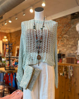 Batwing Crochet Knit Top