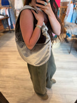 Silver Lux Shoulder Hobo