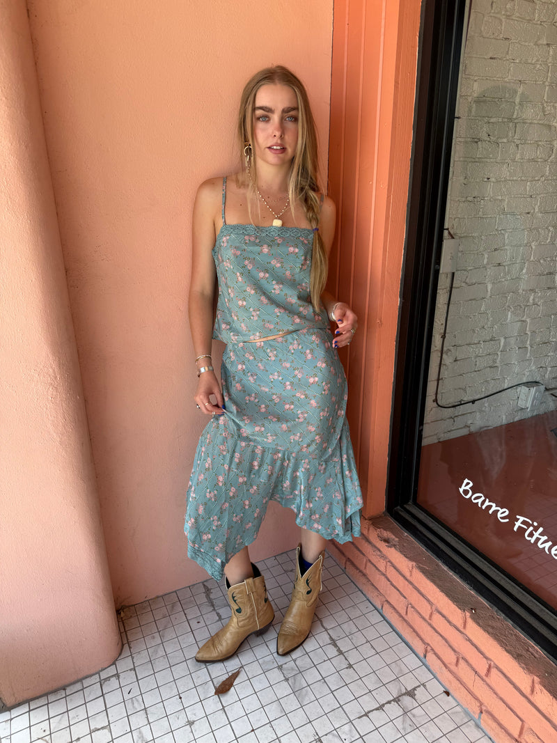 Free People Bali Sweet Escape Skirt Blue