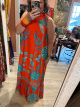 Briton Court Charlie Maxi Dress Strawberry Waves