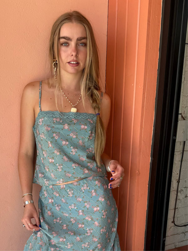 Free People Bali Margot Top Blue