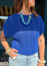 Ballast Crochet Top Nautical