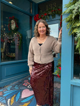 Sublime Scarlet Sequin Skirt