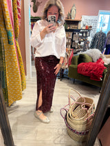 Sublime Scarlet Sequin Skirt