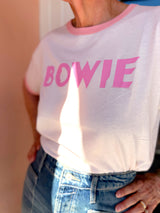 David Bowie Pink Ringer Tee