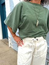Atlas Dolman Tee in Forest Fairy