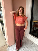Lunar Ash Lace Top Sunset