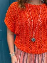 Ballast Crochet Top Tiger Lily