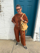 Silk Pants in Tobacco