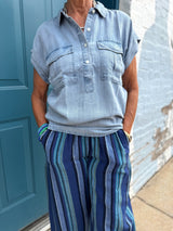 MOORE DENIM TOP