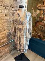 Scandal Italy Odessa Grey Printed Tunic