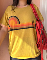 MUSTARD DESERT HORIZON RINGER TEE