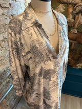 Scandal Italy Odessa Grey Printed Tunic