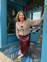 Sublime Scarlet Sequin Skirt