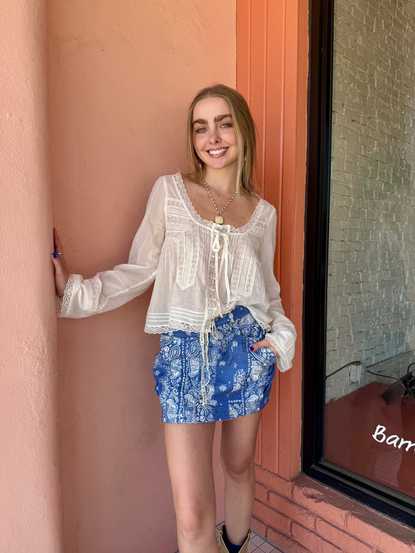 Free People River Canyon Mini Skirt