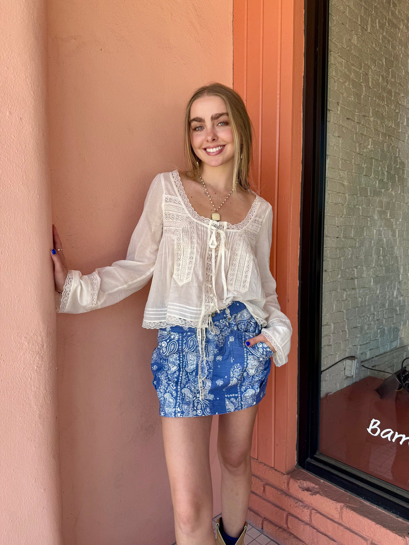 Free People River Canyon Mini Skirt