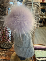 Linda Richards Beanie Grey & Lavender