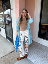 Milio Milano Blue Buttondown Linen Dress