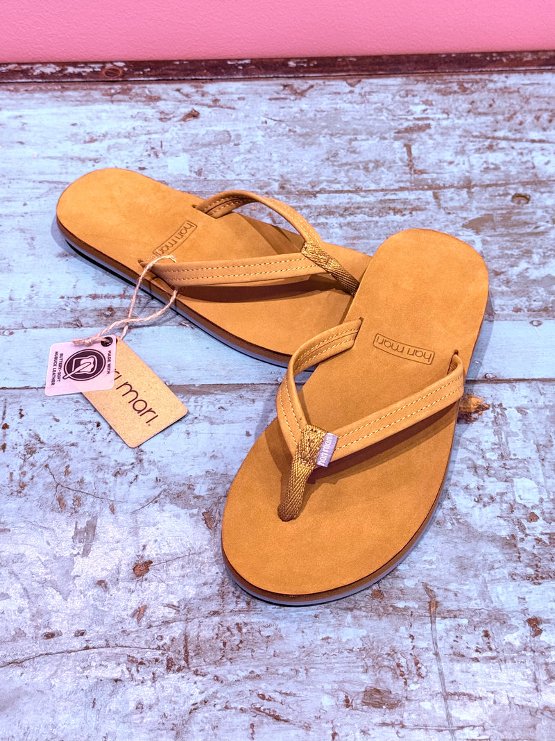 Hari Mari Field's in Tan/Dusty Blue Flip Flops