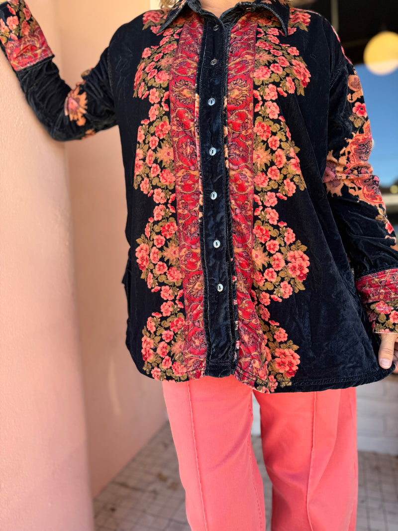 Free People One Night Velvet Top