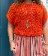 Ballast Crochet Top Tiger Lily