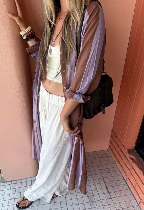 Bel Kazan Gia Stripe Kaftan