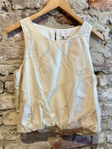 Ciebon Champagne Beaded Bubble Tank