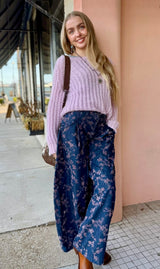 Free People About That Baggy Jean Flocked Meadow