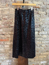 Astrid Black Sequin Midi Skirt