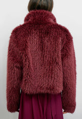 Greylin Maddox Shaggy Faux Fur Cropped Coat