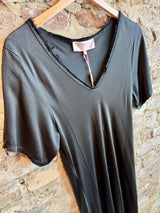 Scandal Italy Talia Black Silk Dress