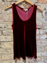 STARKx Amadi Velvet Tank Burgundy