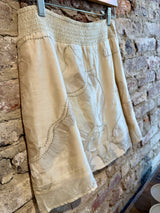 Ciebon Champagne Beaded Mini Skirt