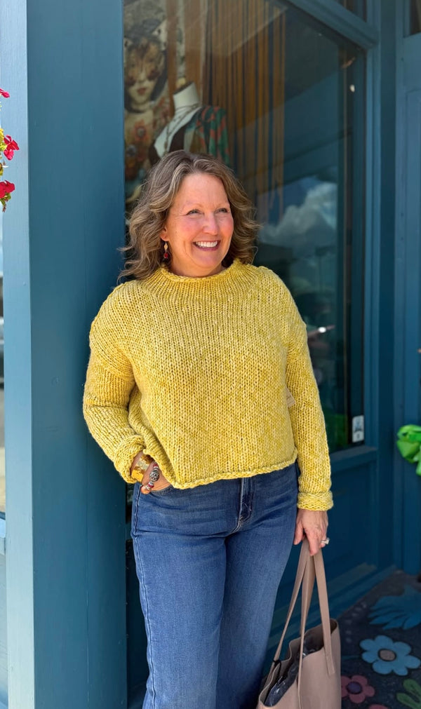 Free People Opal Sweater in Mango Mint