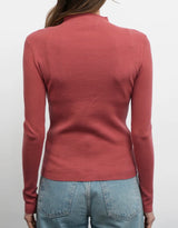 Greylin Bellamy Exposed Stitch Mock Neck