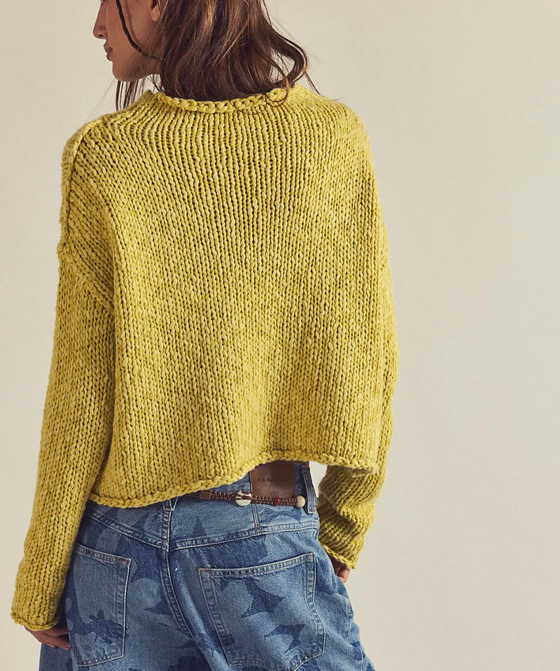 Free People Opal Sweater in Mango Mint