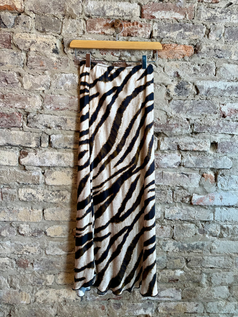 Milio Milano Silky Beige Tiger Skirt