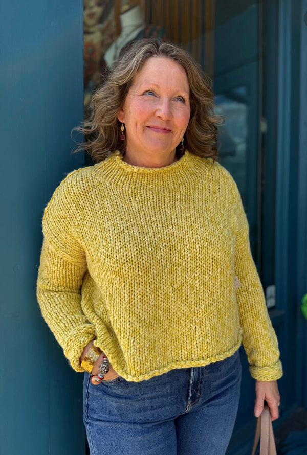 Free People Opal Sweater in Mango Mint