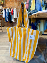 Yellow Stripe Canvas Tote Bag