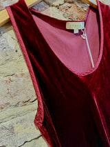 STARKx Amadi Velvet Tank Burgundy