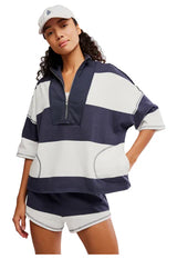 Free People Retro Rugby Set Midnight Navy